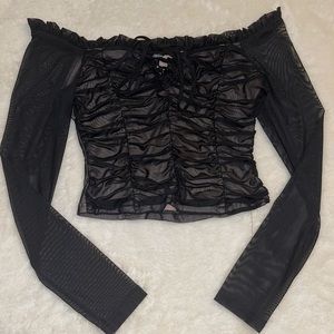 ruched sheer top